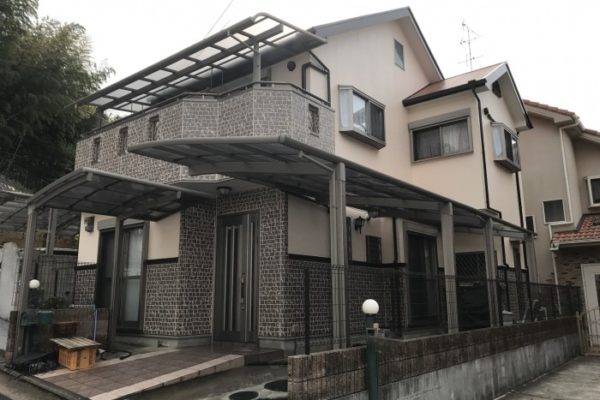 大阪府八尾市　H様邸　外壁塗装・屋根塗装・付帯部塗装 (1)